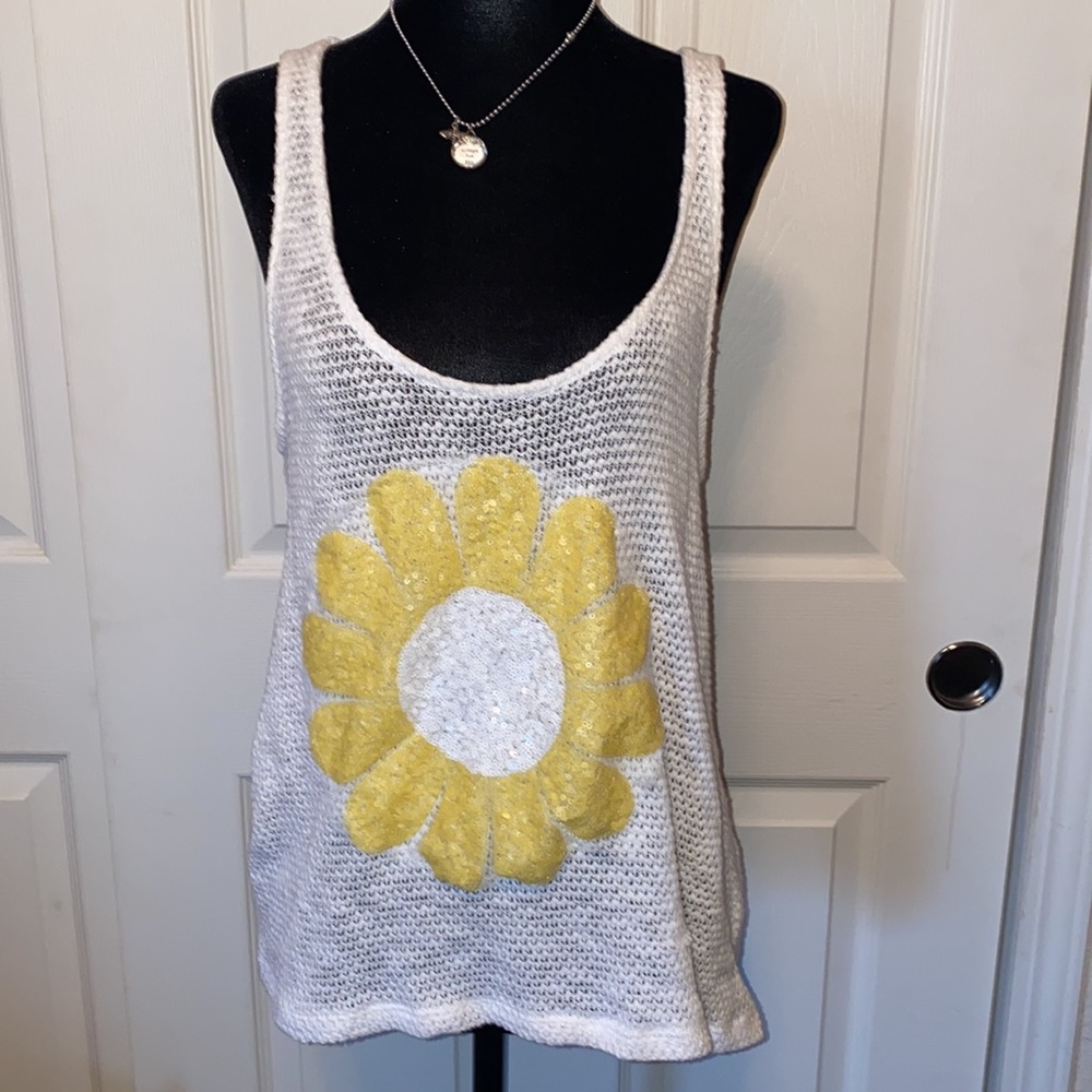 3/$25 Viola- Flower Tank Top